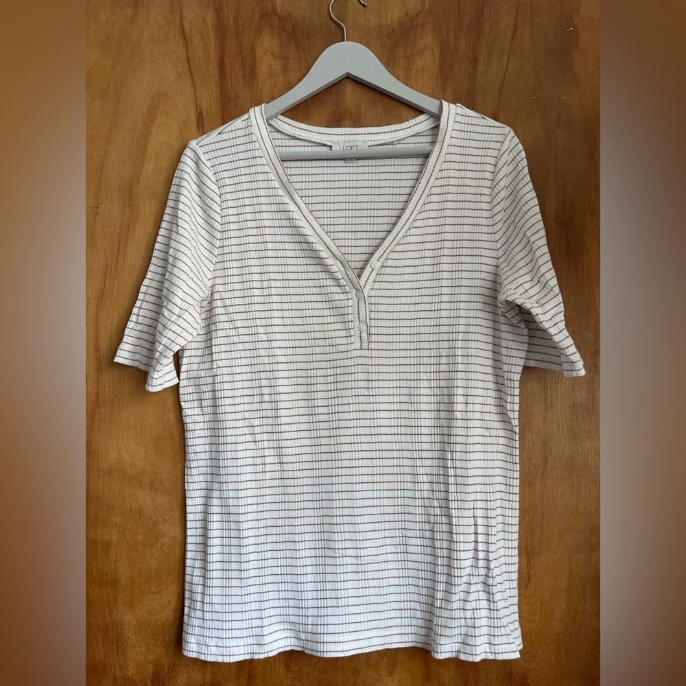 LOFT Striped knit tee